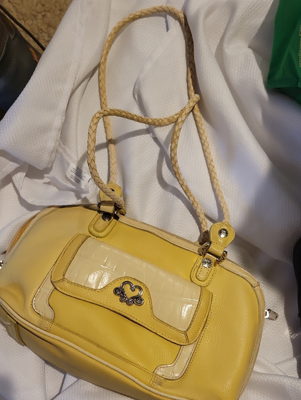 Mellow Yellow Women's Shoulder Bag with Braided Strap